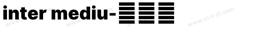 inter mediu字体转换